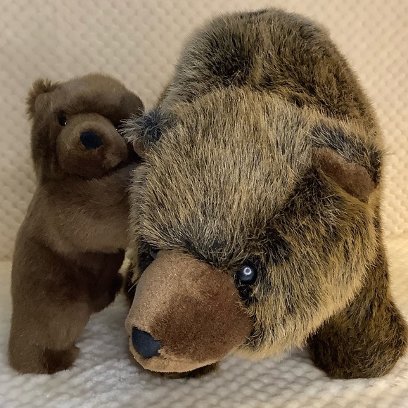 IKEA Retired MULLIG BJORN Plush Mommy Brown Bear and Baby Cub Stuffed Animal Toy - Picture 2 of 10